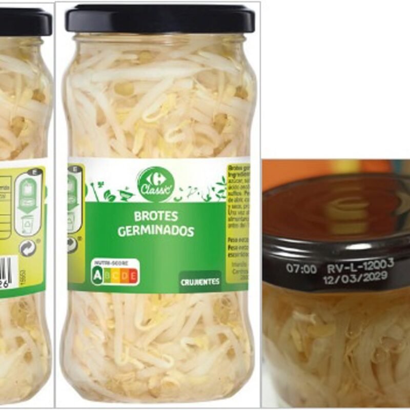 La AESAN alerta de la presencia de Salmonella spp. en un lote de brotes germinados de la marca Carrefour Classic
